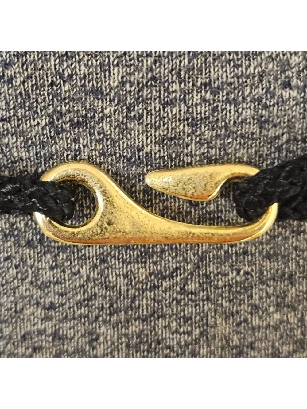 Cinch Belt Womens S/M Black Cord Animal Print Gold Metal Chain Detail 1980s - Picture 7 of 9